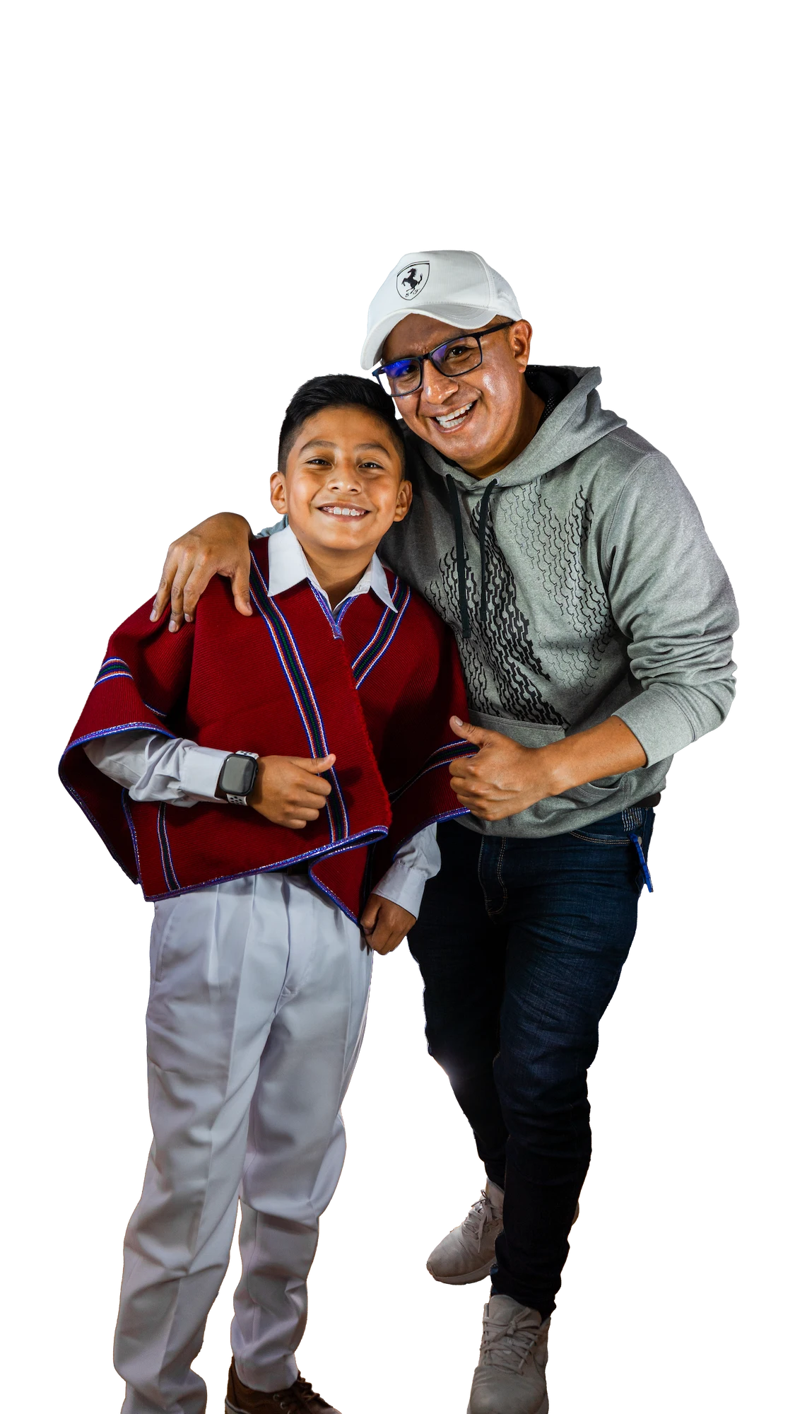 Padre e hijo protegidos por el Seguro de Desgravamen